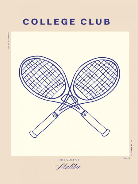 Malibu Tennis Vibes, wall art by Treechild