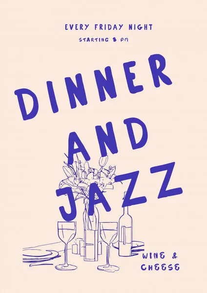Jazz Night Feast, wall art by Treechild