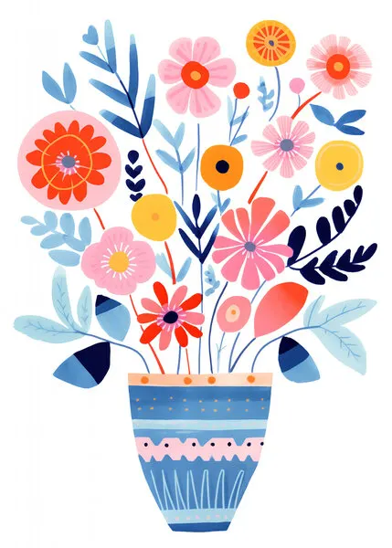 Vibrant Flower Bouquet, wall art by Andreas Magnusson