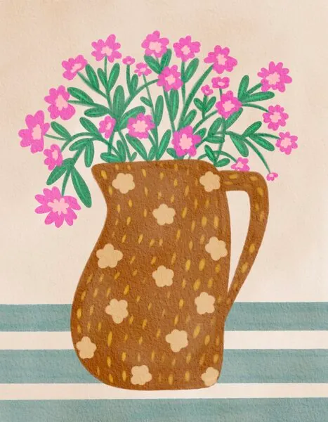 Charming Floral Pitcher, wall art by Nikita Jariwala