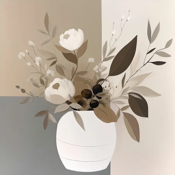Soft Neutral Botanicals, wall art by Bella Eve