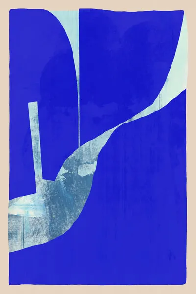 Vivid Blue Abstraction, wall art by cartissi