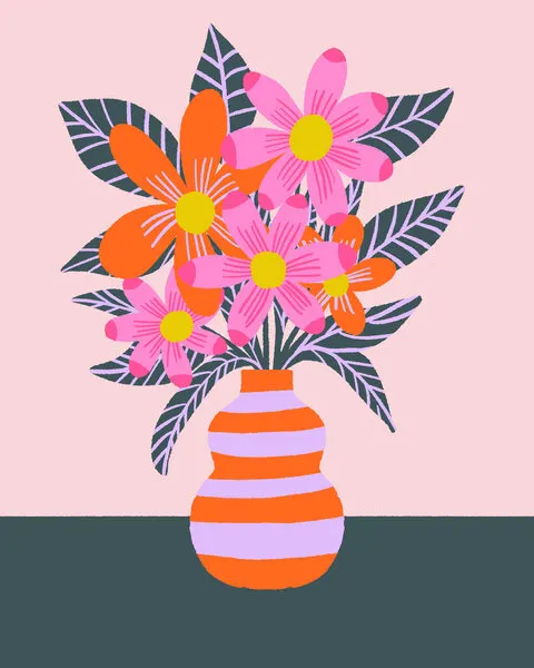 Bright Floral Bouquet, wall art by Angela Minca