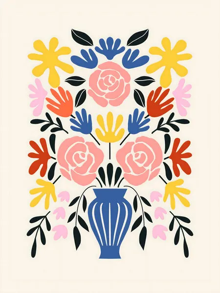 Vibrant Floral Bouquet, wall art by Emanuela Carratoni