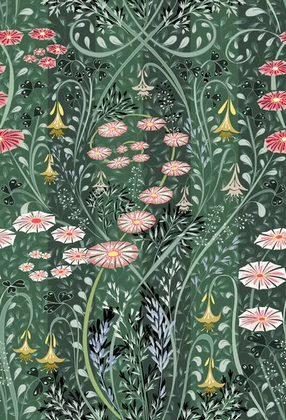 Lush Floral Garden, wall art by Annick