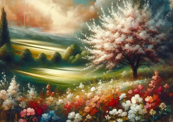 Blossoming Spring Landscape, wall art by Tonya van Schalkwyk