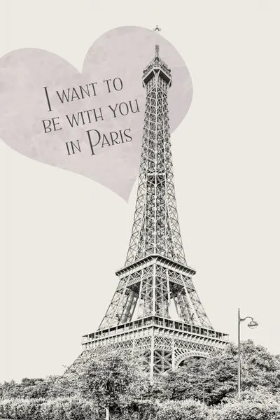Paris Love Message, wall art by Melanie Viola