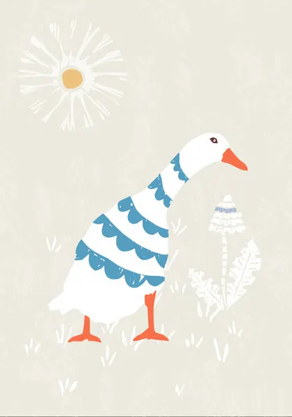 Cute Goose Daisy, wall art by Annick