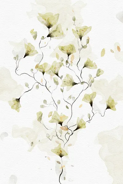 Delicate Watercolor Flowers, wall art by Ankie Kooi