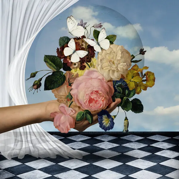 Whimsical Floral Dream, wall art by Marja van den Hurk