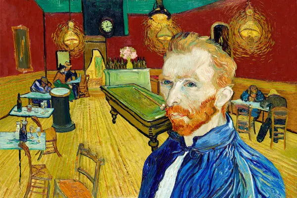 Night Cafe Portrait, wall art by Marja van den Hurk