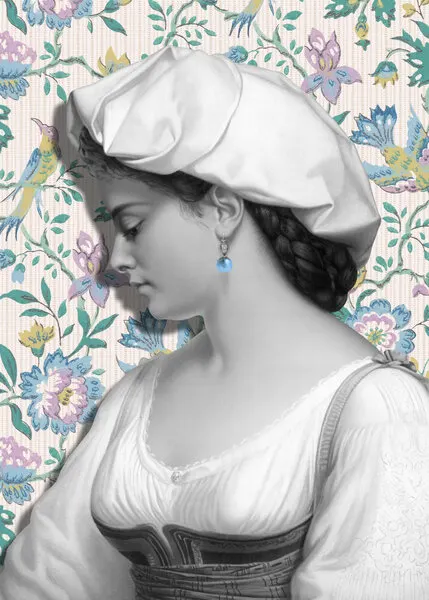 Serene Woman Profile, wall art by Marja van den Hurk