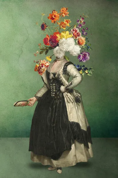 Elegant Flower Head Portrait, wall art by Marja van den Hurk