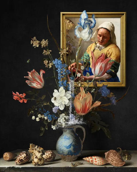 Dutch Floral Still Life, wall art by Marja van den Hurk
