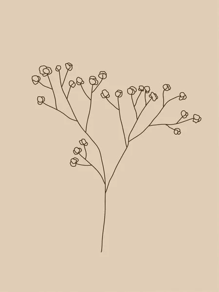 Delicate Line Blossoms, wall art by Treechild