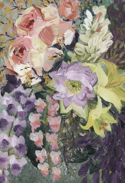 Colorful Garden Blooms, wall art by Rosana Laiz Blursbyai