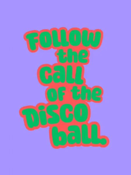 Follow The Disco Ball, wall art by Ohkimiko