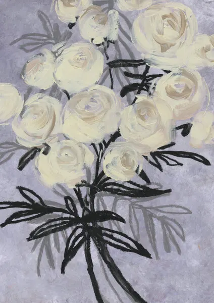 Elegant White Roses, wall art by Rosana Laiz Blursbyai