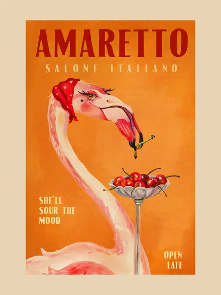 Flamingo Delight, wall art by The Whiskey Ginger