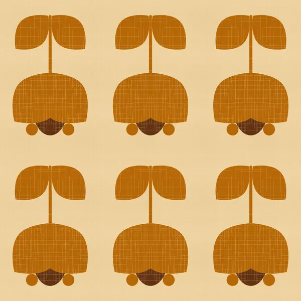 Retro Floral Pattern, wall art by Dina Dankers