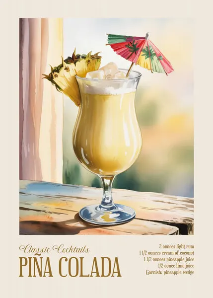 Tropical Piña Colada, wall art by Andreas Magnusson