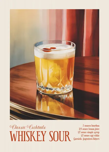 Classic Whiskey Sour, wall art by Andreas Magnusson