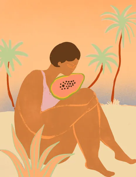Yaya Papaya, wall art by Arty Guava