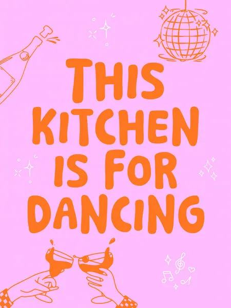 Kitchen Dance Party, wall art by Ohkimiko