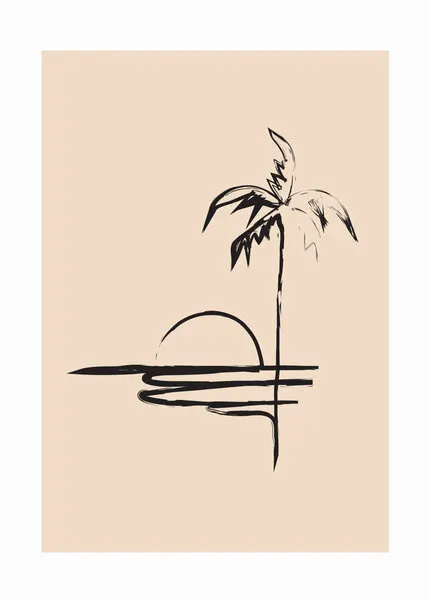 Palm Sunset Horizon, wall art by City Art