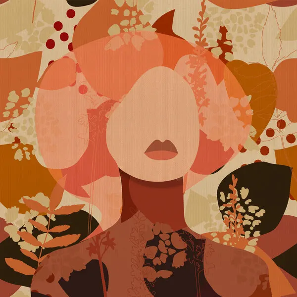 Abstract Autumn Woman, wall art by Dina Dankers