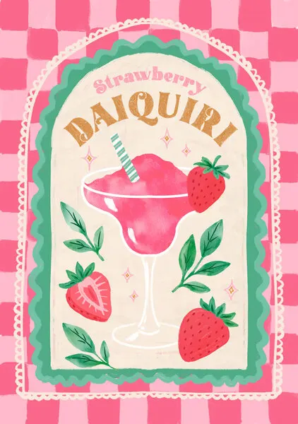 Sweet Strawberry Daiquiri, wall art by Katarzyna Gąsiorowska