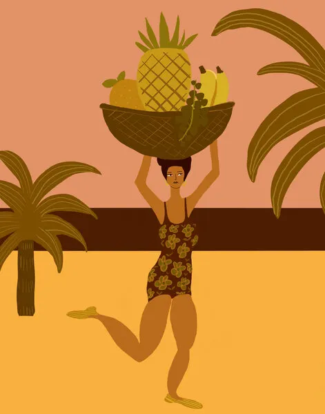 Beach Fruit Carrier, wall art by Sharyn Bursic