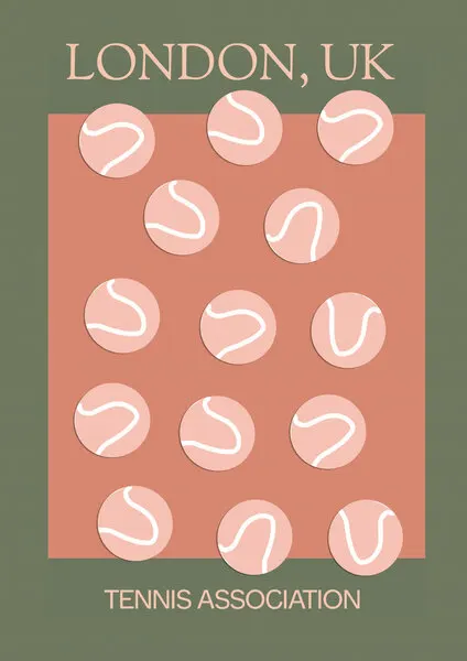 Londontennisassociation, wall art by Treechild