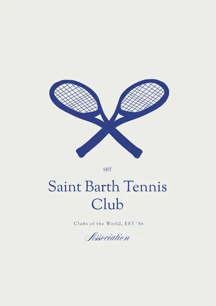 Saintbarthtennisclub, wall art by Treechild