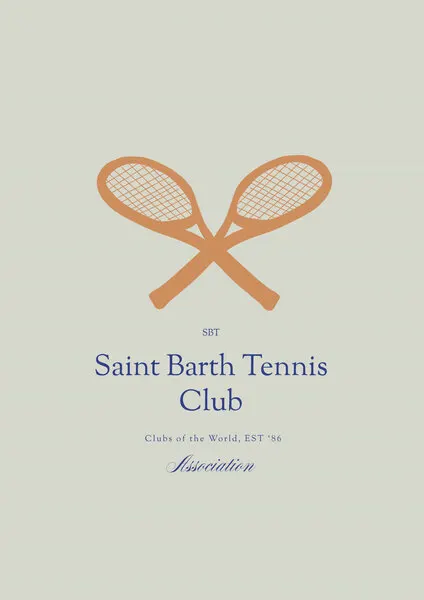 Saintbarthtennisclubno02, wall art by Treechild