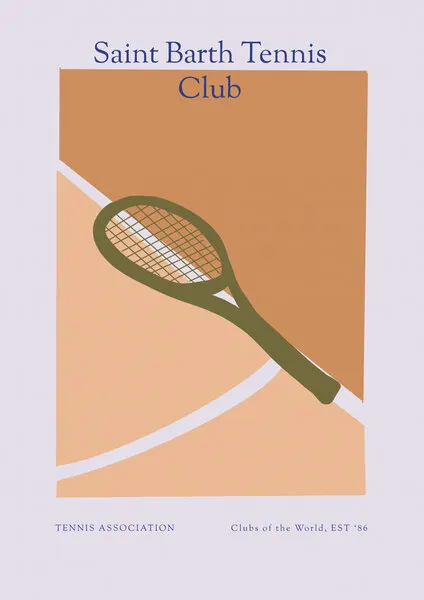 Saintbarthtennisclubno03, wall art by Treechild