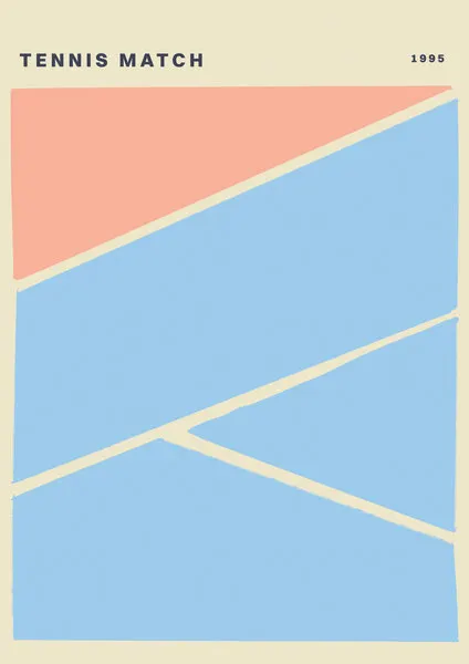 Tennismatch1995, wall art by Treechild