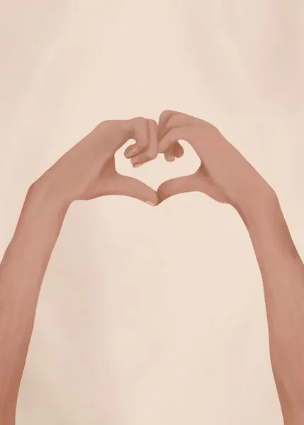 Love Heart Hands, wall art by City Art