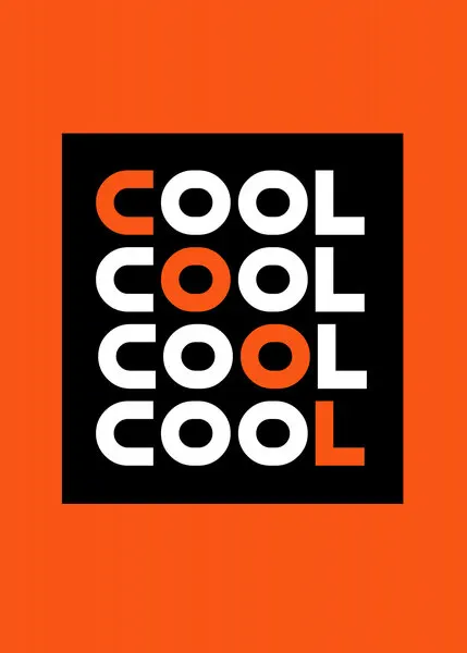 Orange Cool Grid, wall art by Andreas Magnusson
