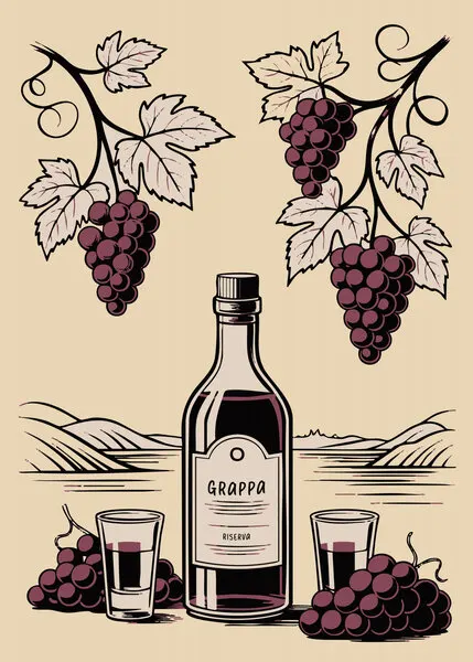Grappa And Grapes, wall art by Andreas Magnusson