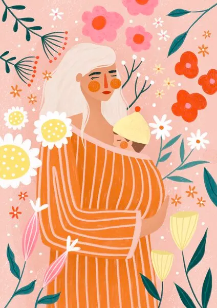 Blooming Motherhood, wall art by Bea Müller