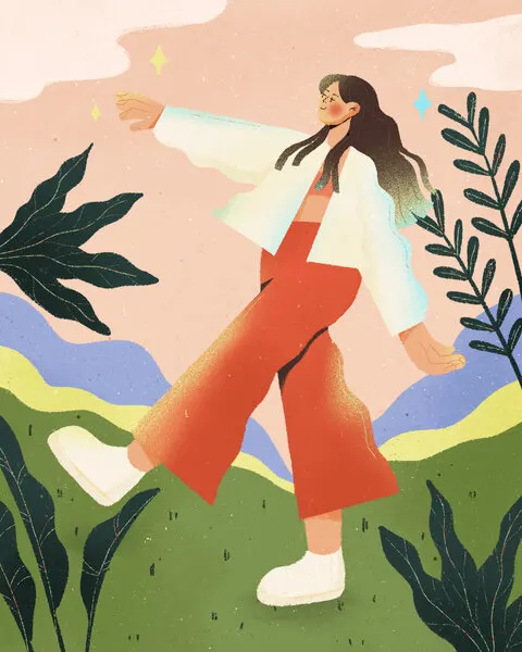 Woman's Peaceful Journey, wall art by Zove Ahhh