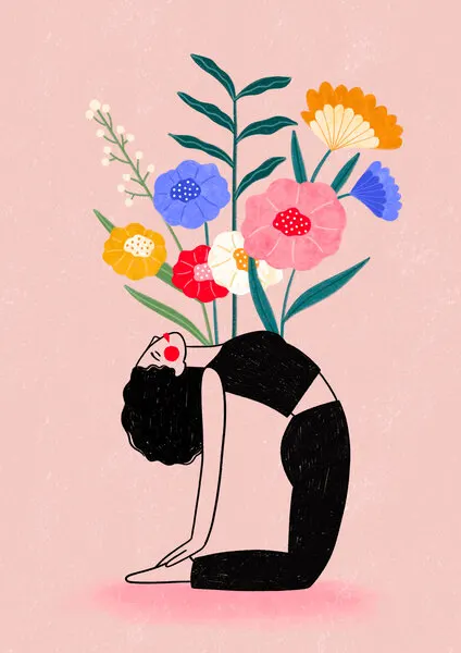 Blooming Inner Peace, wall art by Bea Müller