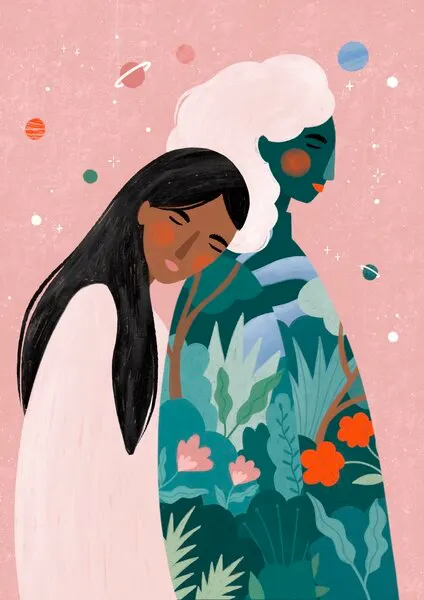 Cosmic Embrace, wall art by Bea Müller