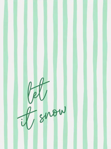Let It Snow Stripes, wall art by Jolly and Dash