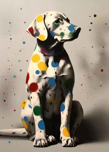 Polka Dot Labrador, wall art by Andreas Magnusson