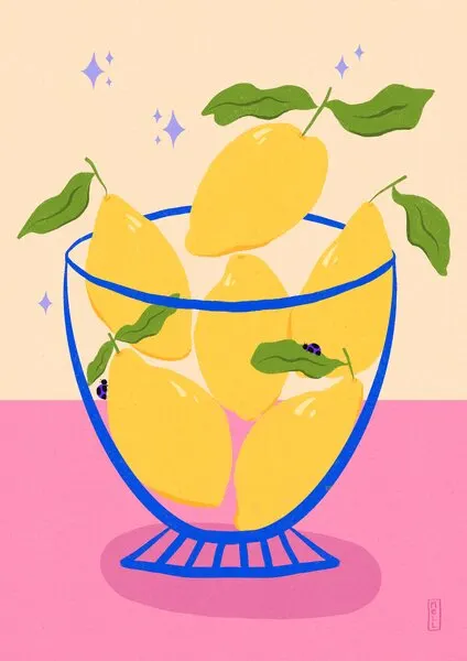 Bright Citrus Still Life, wall art by Dirkie Nell