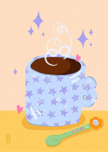 Starry Coffee Mug, wall art by Dirkie Nell