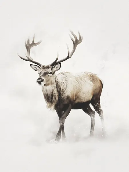 Majestic Winter Stag, wall art by Andreas Magnusson