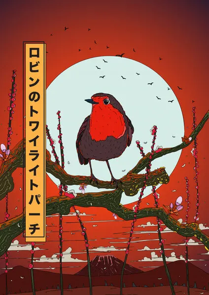 Twilight Robin Perch, wall art by Nicholas
